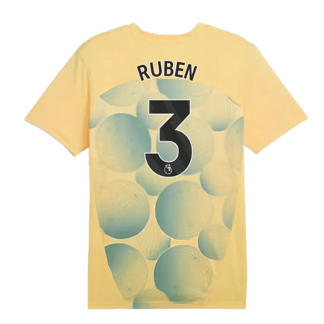 2024-2025 Man City Prematch SS Shirt (Flaxen) (Ruben 3)