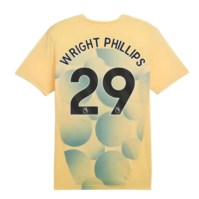 2024-2025 Man City Prematch SS Shirt (Flaxen) (Wright Phillips 29)