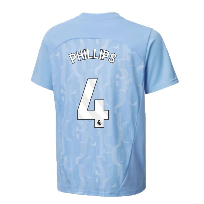2024-2025 Man City Prematch SS Shirt (Light Blue) - Kids (Phillips 4)