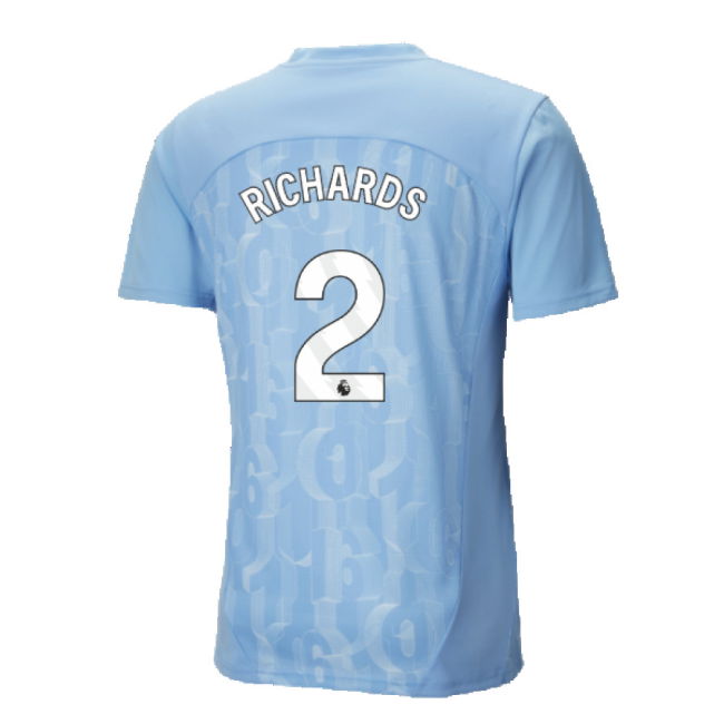 2024-2025 Man City Prematch SS Shirt (Light Blue) (Richards 2)