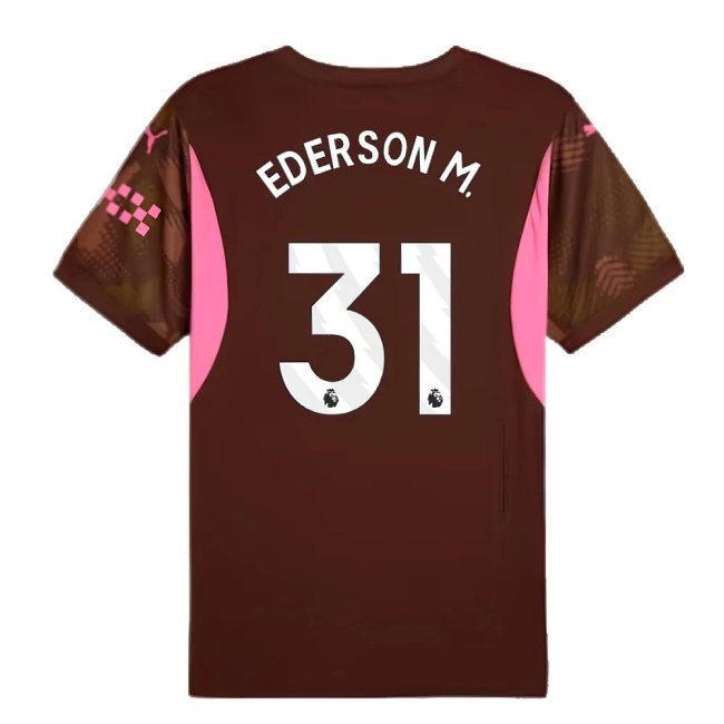 2024-2025 Man City Third Goalkeeper Shirt (Espresso Brown) (Ederson M. 31)