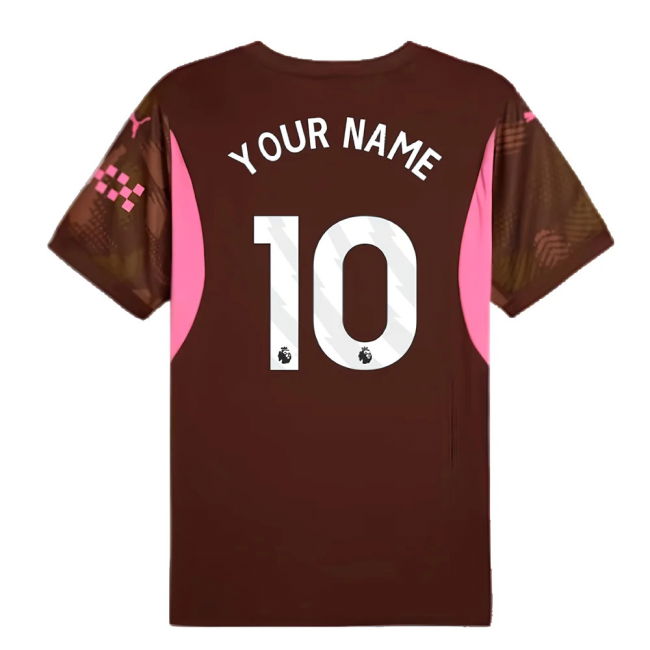 2024-2025 Man City Third Goalkeeper Shirt (Espresso Brown) (Your Name)
