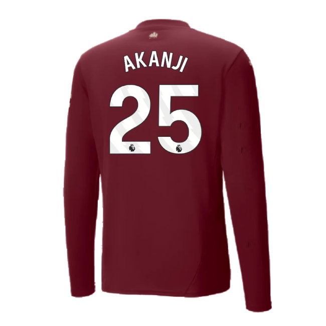 2024-2025 Man City Third Long Sleeve Shirt (Akanji 25)