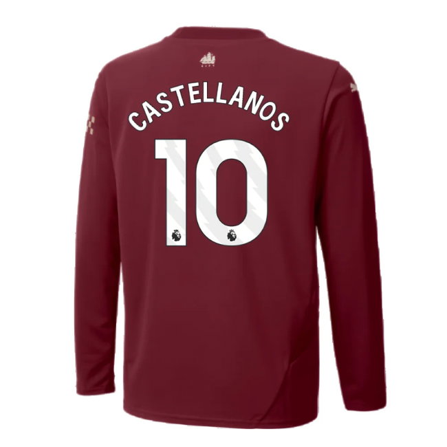 2024-2025 Man City Third Long Sleeve Shirt (Kids) (Castellanos 10)