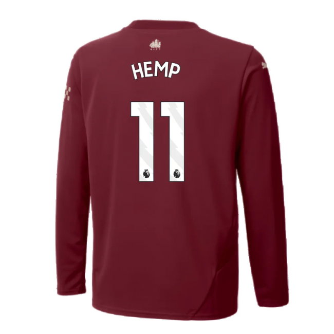 2024-2025 Man City Third Long Sleeve Shirt (Kids) (Hemp 11)