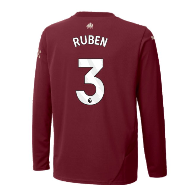 2024-2025 Man City Third Long Sleeve Shirt (Kids) (Ruben 3)
