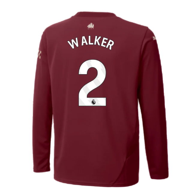 2024-2025 Man City Third Long Sleeve Shirt (Kids) (Walker 2)