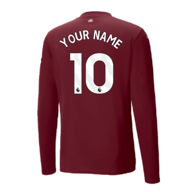 2024-2025 Man City Third Long Sleeve Shirt (Your Name)
