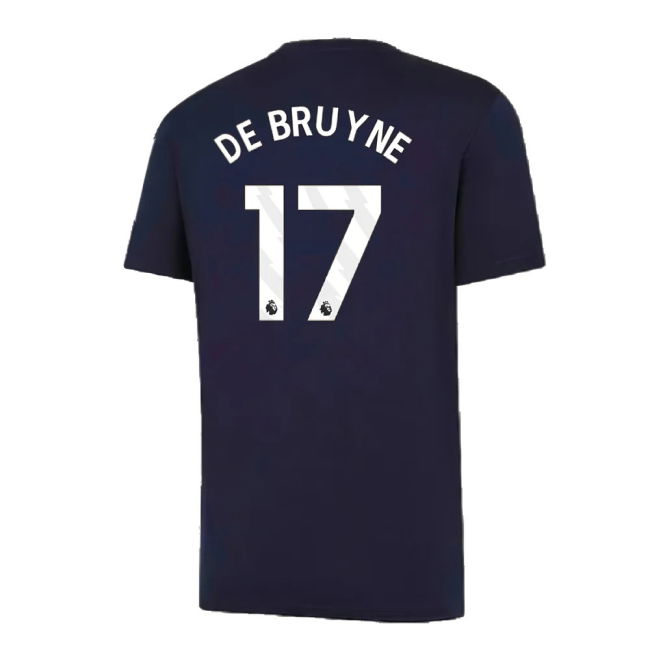 2024-2025 Man City Training Shirt (Inky Blue) - Kids (De Bruyne 17)