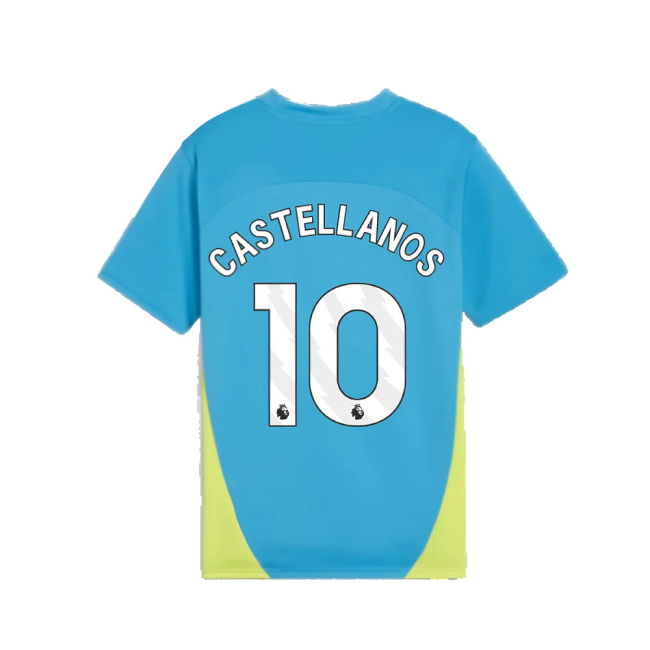 2024-2025 Man City Training Shirt (Magic Blue) - Kids (Castellanos 10)