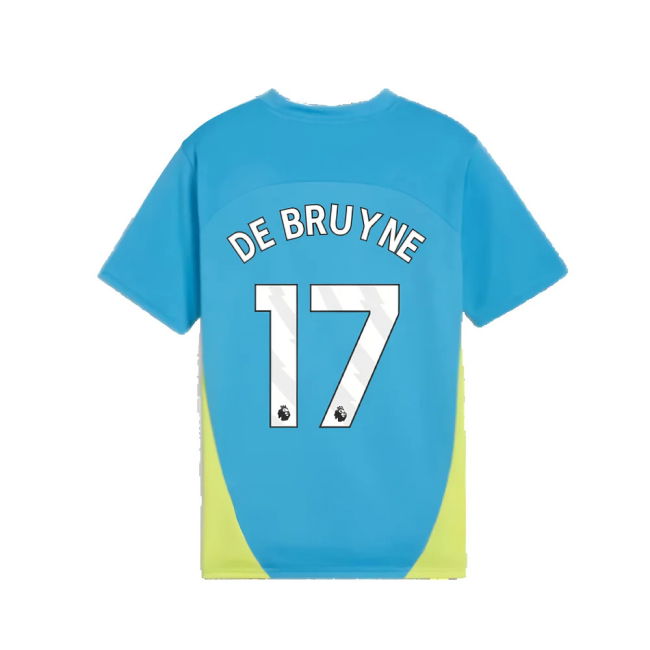 2024-2025 Man City Training Shirt (Magic Blue) - Kids (De Bruyne 17)