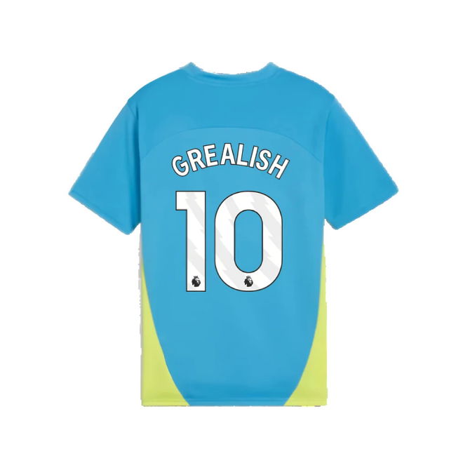 2024-2025 Man City Training Shirt (Magic Blue) - Kids (Grealish 10)