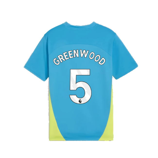 2024-2025 Man City Training Shirt (Magic Blue) - Kids (Greenwood 5)