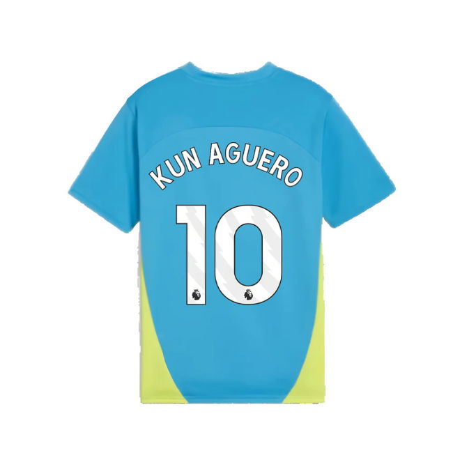 2024-2025 Man City Training Shirt (Magic Blue) - Kids (Kun Aguero 10)