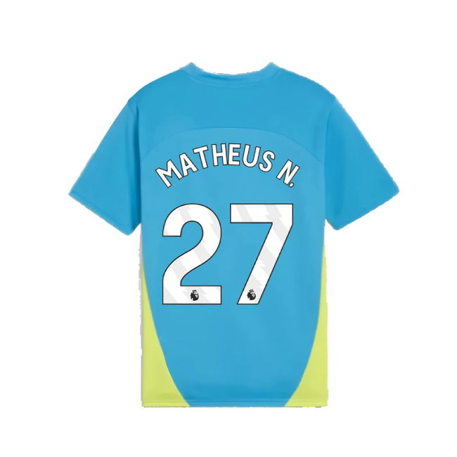 2024-2025 Man City Training Shirt (Magic Blue) - Kids (Matheus N. 27)