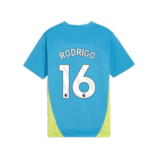 2024-2025 Man City Training Shirt (Magic Blue) - Kids (Rodrigo 16)