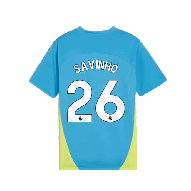 2024-2025 Man City Training Shirt (Magic Blue) - Kids (Savinho 26)