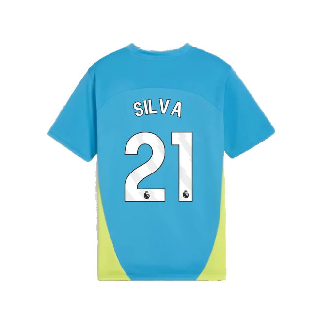 2024-2025 Man City Training Shirt (Magic Blue) - Kids (Silva 21)