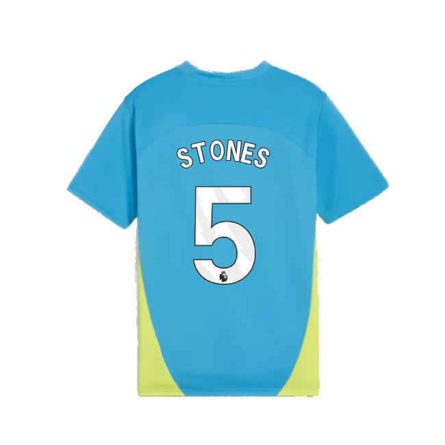 2024-2025 Man City Training Shirt (Magic Blue) - Kids (Stones 5)