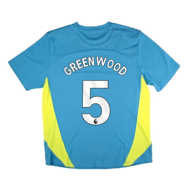 2024-2025 Man City Training Shirt Pro (Blue) (Greenwood 5)