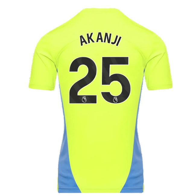 2024-2025 Man City Training Shirt (Yellow Glow) (Akanji 25)