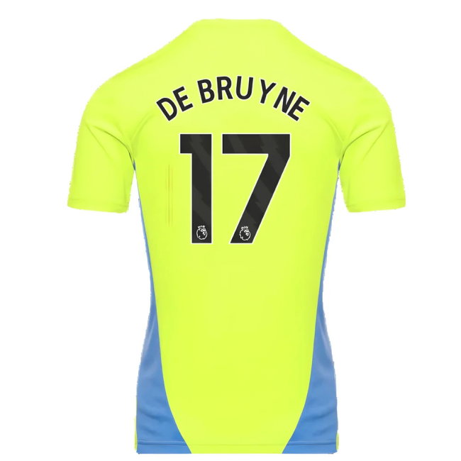 2024-2025 Man City Training Shirt (Yellow Glow) (De Bruyne 17)