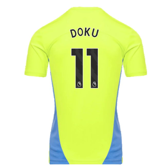 2024-2025 Man City Training Shirt (Yellow Glow) (Doku 11)