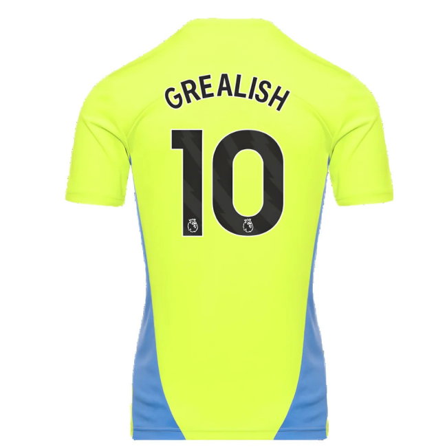 2024-2025 Man City Training Shirt (Yellow Glow) (Grealish 10)