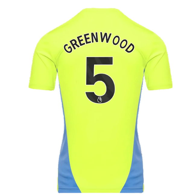 2024-2025 Man City Training Shirt (Yellow Glow) (Greenwood 5)