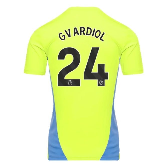 2024-2025 Man City Training Shirt (Yellow Glow) (Gvardiol 24)