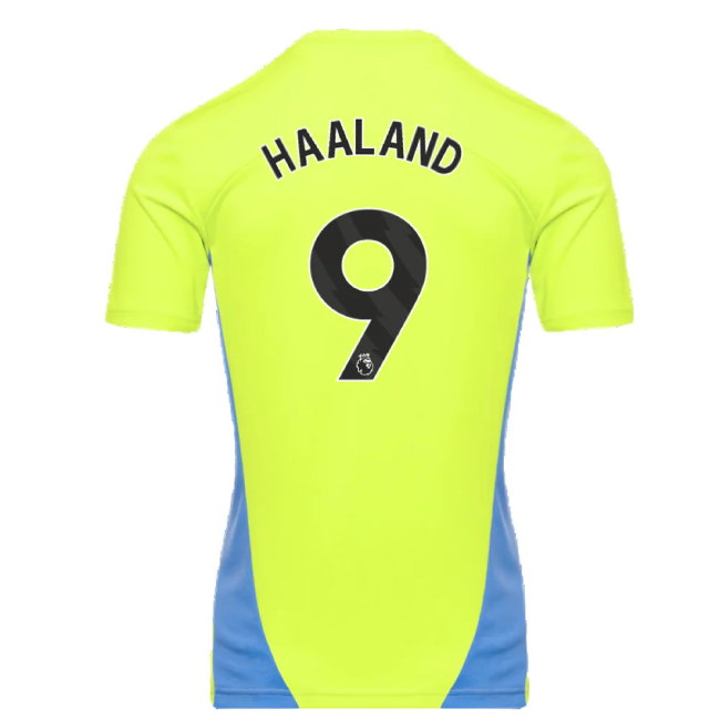 2024-2025 Man City Training Shirt (Yellow Glow) (Haaland 9)