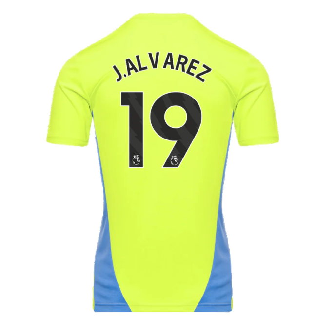 2024-2025 Man City Training Shirt (Yellow Glow) (J.Alvarez 19)