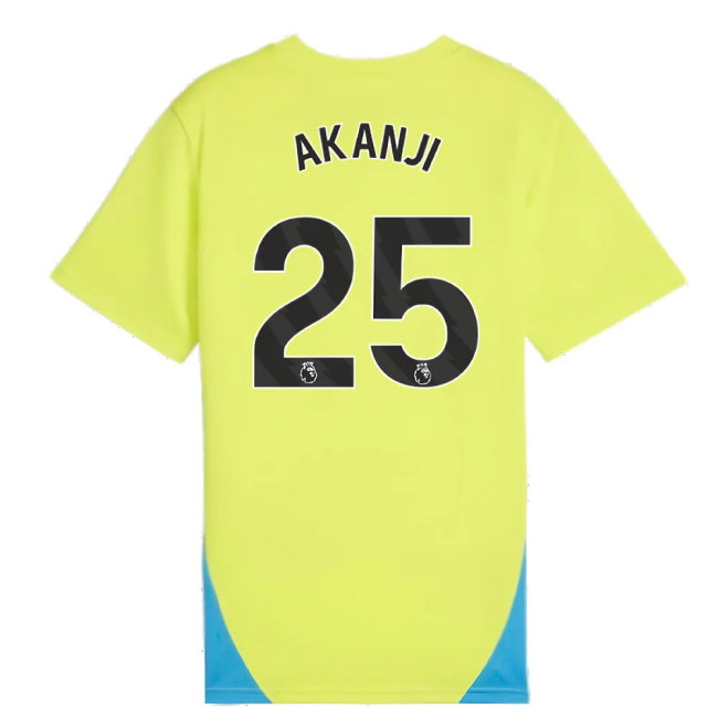 2024-2025 Man City Training Shirt (Yellow Glow) - Kids (Akanji 25)