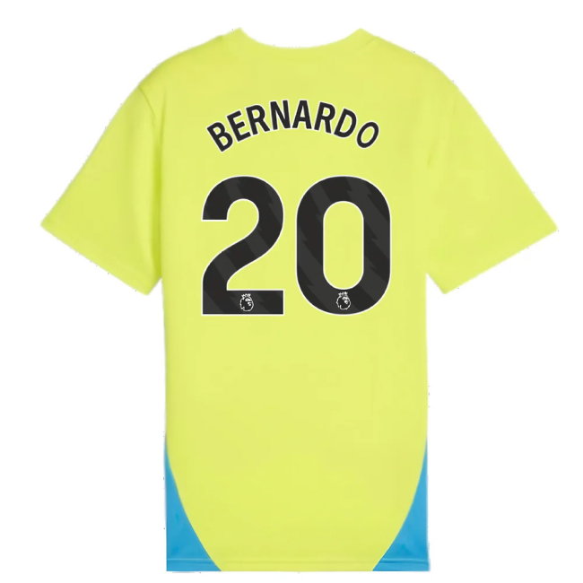 2024-2025 Man City Training Shirt (Yellow Glow) - Kids (Bernardo 20)