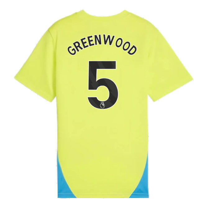 2024-2025 Man City Training Shirt (Yellow Glow) - Kids (Greenwood 5)
