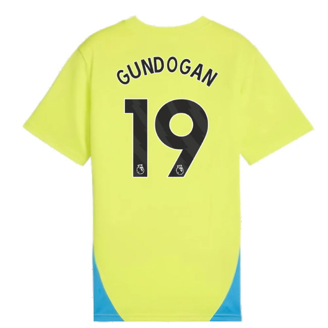 2024-2025 Man City Training Shirt (Yellow Glow) - Kids (Gundogan 19)