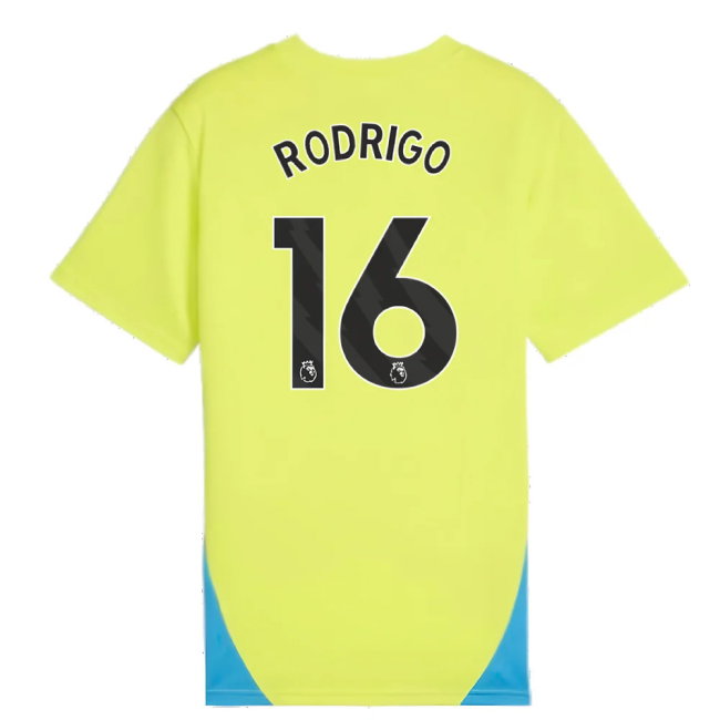 2024-2025 Man City Training Shirt (Yellow Glow) - Kids (Rodrigo 16)