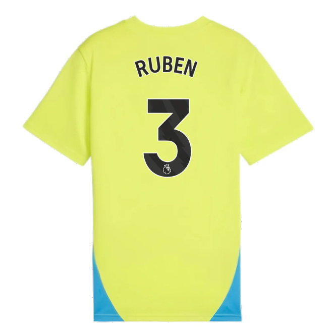 2024-2025 Man City Training Shirt (Yellow Glow) - Kids (Ruben 3)