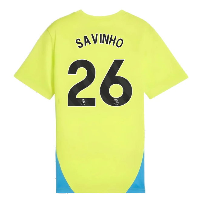 2024-2025 Man City Training Shirt (Yellow Glow) - Kids (Savinho 26)