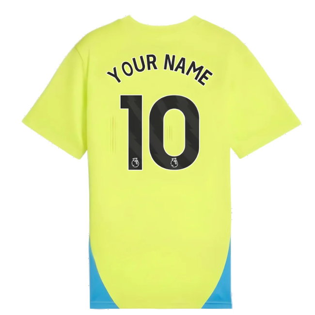 2024-2025 Man City Training Shirt (Yellow Glow) - Kids (Your Name)