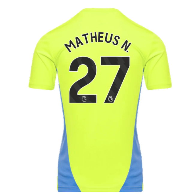 2024-2025 Man City Training Shirt (Yellow Glow) (Matheus N. 27)