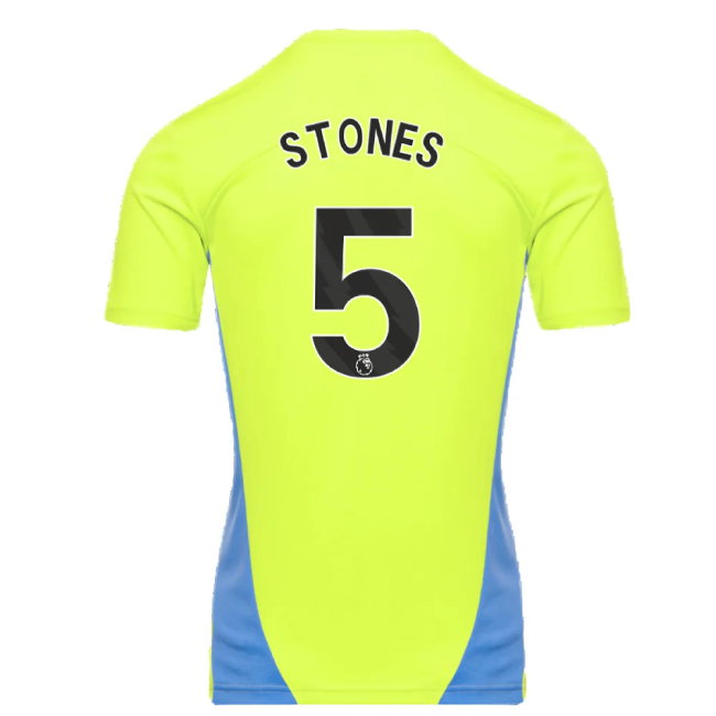 2024-2025 Man City Training Shirt (Yellow Glow) (Stones 5)