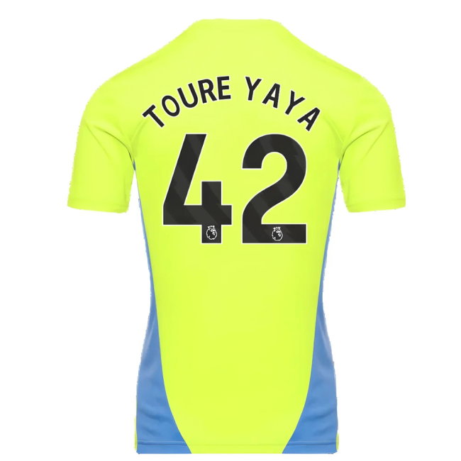 2024-2025 Man City Training Shirt (Yellow Glow) (Toure Yaya 42)