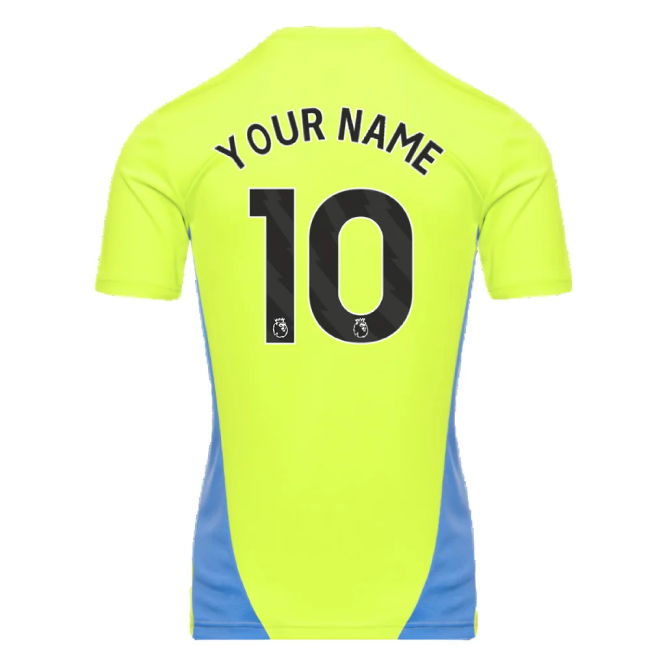 2024-2025 Man City Training Shirt (Yellow Glow) (Your Name)