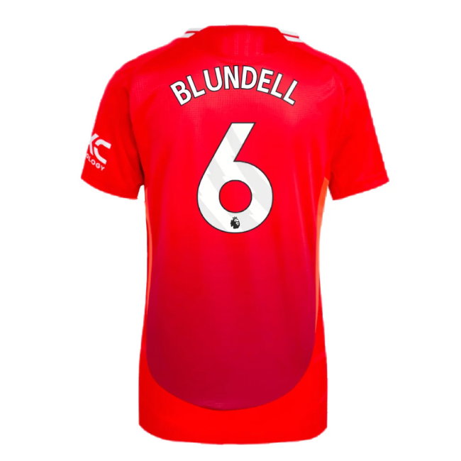 2024-2025 Man Utd Authentic Home Shirt (Womens) (Blundell 6)