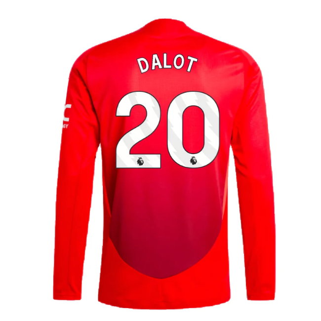 2024-2025 Man Utd Authentic Long Sleeve Home Shirt (Dalot 20)