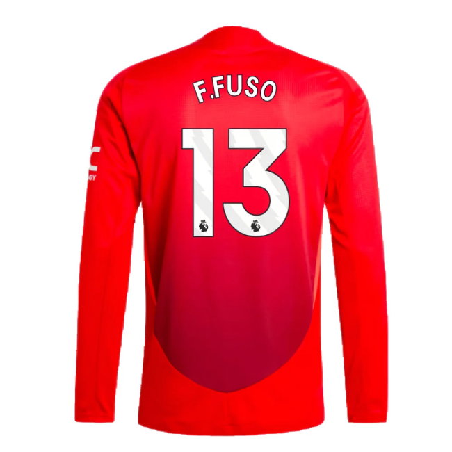 2024-2025 Man Utd Authentic Long Sleeve Home Shirt (F.Fuso 13)