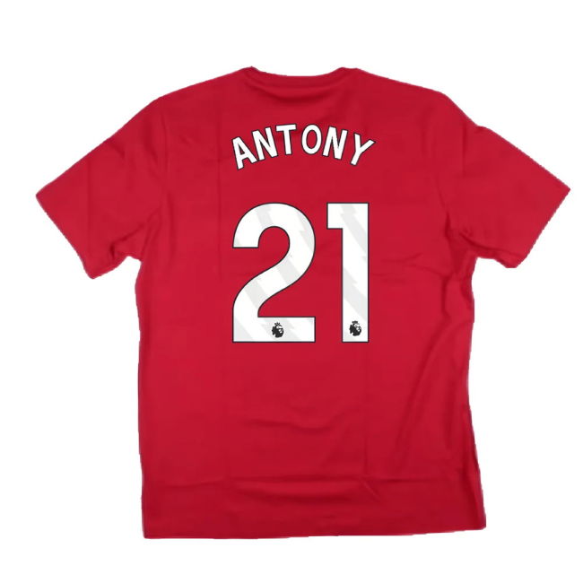 2024-2025 Man Utd DNA Graphic Tee (Red) (Antony 21)