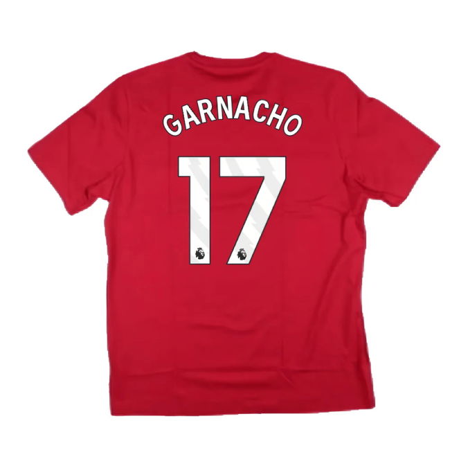 2024-2025 Man Utd DNA Graphic Tee (Red) (Garnacho 17)