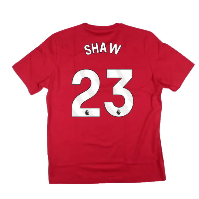 2024-2025 Man Utd DNA Graphic Tee (Red) (Shaw 23)